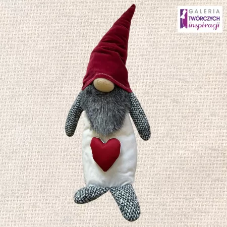 Czerwony Mikołajek (2) - Lalka tekstylna 48 cm